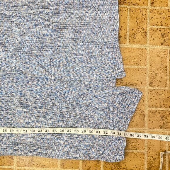 Cabi Blue Knit Long Duster Open Front Sleeveless Cardigan - Picture 13 of 13